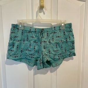 Victoria’s Secret XS Silk Loungewear Shorts Teal green Nutcracker
